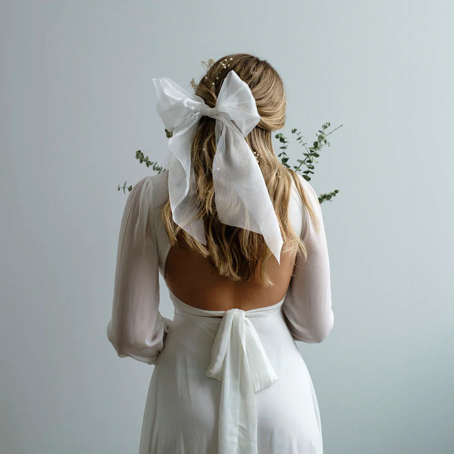 White Hair Bow XXL