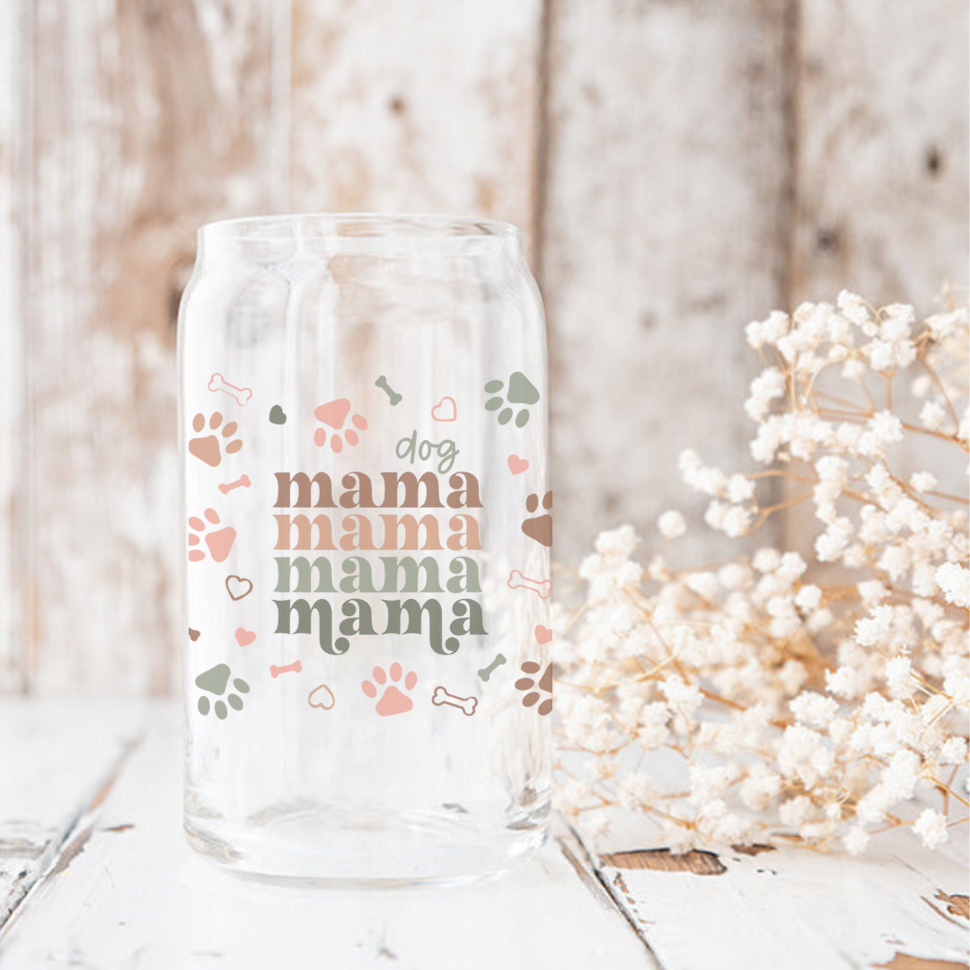 Dog Mama Glass